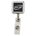 Square Metal Badge Reel (Label)